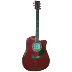 C331.650EQRD Guitarra Electroacustica Roja