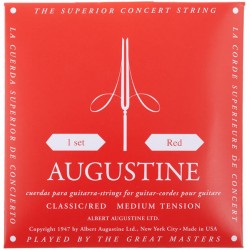 Augustine Red Tension Media. Juego de Cuerdas para Guitarra Clasica